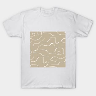 Gray color wavey pattern T-Shirt